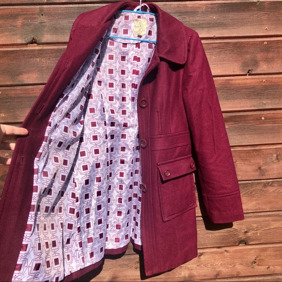 Wool blend tailored pea coat - Picture 2 of 5